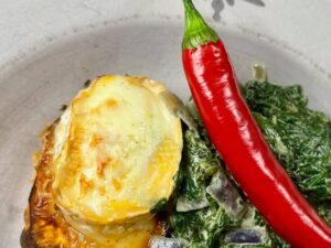 Rezept vom Biohof Bursch für überbackene Süßkartoffeln.