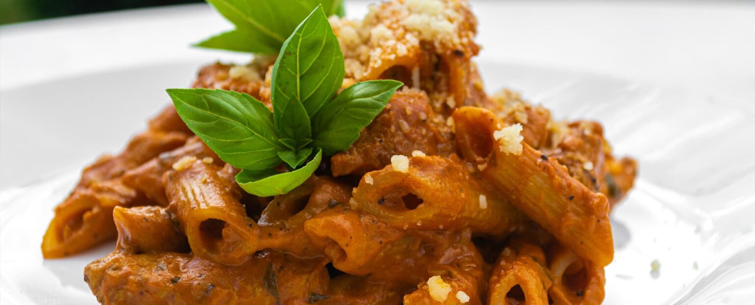 Pasta alla Wodka auf Basis unserer Tomatensuppe.